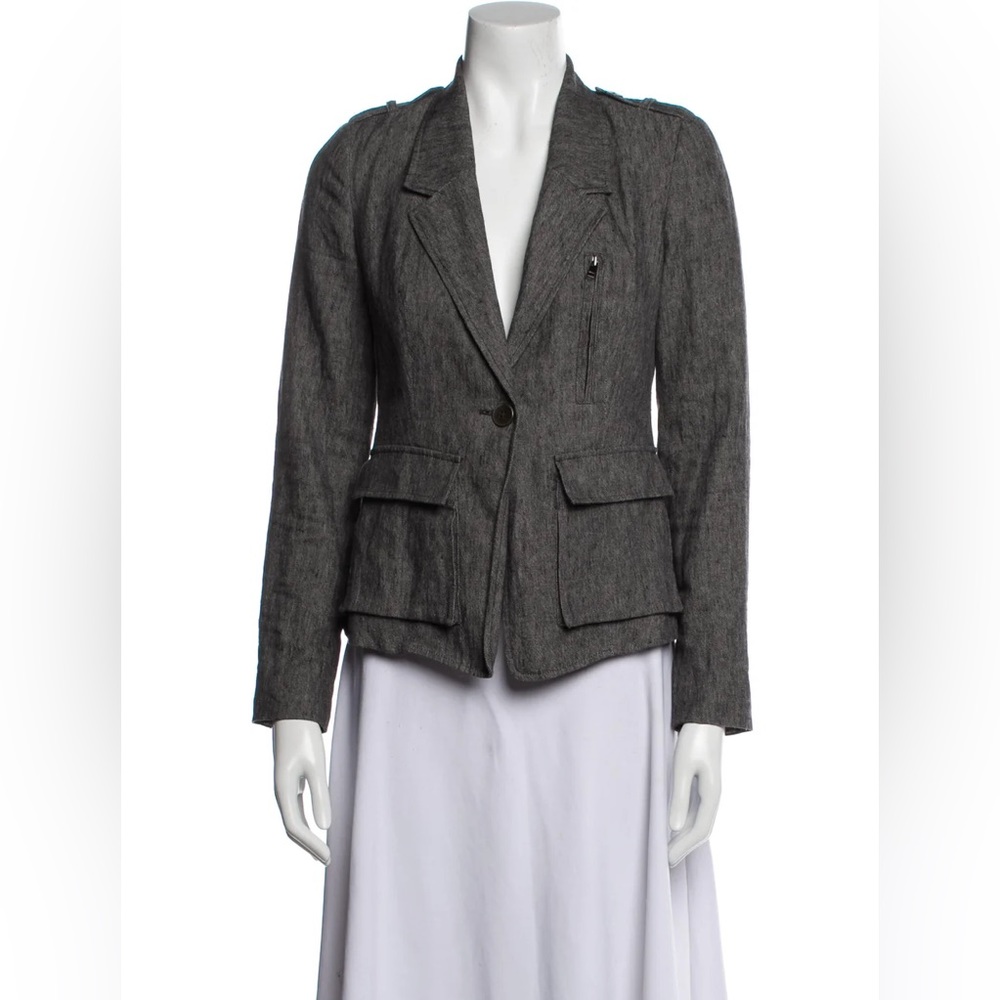 Vince Grey Linen Blazer